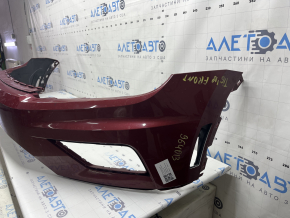 Front bumper bare VW Tiguan 18-21 red, without plug, scratches, non-factory holes