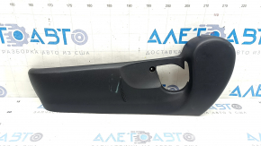 Left side driver's seat trim for Toyota Prius V 15-17, black, mechanical, plastic faded, scratches