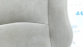 Toyota Prius V 12-17 passenger seat cushion upholstery, gray leather, perforated, dry-cleanable
