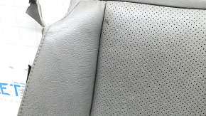 Toyota Prius V 12-17 passenger seat cushion upholstery, gray leather, perforated, dry-cleanable