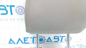 Front right headrest for Toyota Prius V 15-17, light gray leather, dry-cleanable