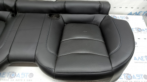 Chevrolet Volt 16-18 rear seat cushion, black leather with blue stitching, perforated, dents