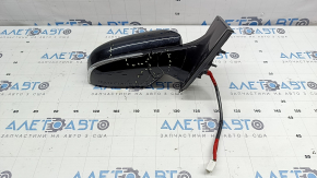 Right side mirror assembly for Toyota Prius 50 16-20, 6 pins, BSM, black with chrome molding, scratches, chips