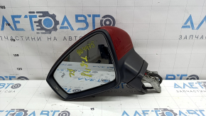 Left side mirror assembly for VW Tiguan 18-19, 6+2 pins, BSM, turn signal, heated, red