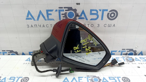 Right side mirror assembly VW Tiguan 18-19, 6+2 pins, BSM, turn signal, heated, red