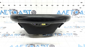 The steering wheel is bare, Chevrolet Volt 16-19, black leather, with buttons, paddle shifters, and heating. The coating is peeling, there are scratches, and scuffs.