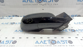 Right side mirror assembly for Chevrolet Volt 16-19, 6 pins, BSM, heated, black, scratches