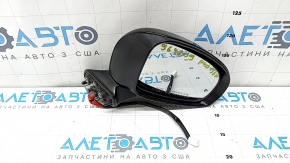 Right side mirror assembly for Toyota Prius V 12-17, 5 pins, black, cracks in the mirror frame