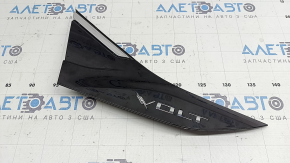 Right fender molding for a Chevrolet Volt 16-19, gloss black with chrome, broken seal mount