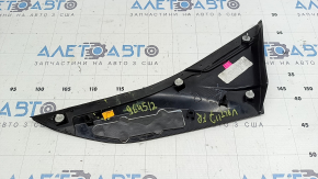 Right fender molding for a Chevrolet Volt 16-19, gloss black with chrome, broken seal mount