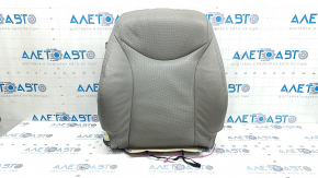 Toyota Prius V 12-17 passenger seat back upholstery, gray, perforated, dry-cleanable leather