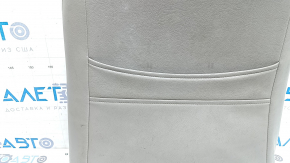 Toyota Prius V 12-17 passenger seat back upholstery, gray, perforated, dry-cleanable leather
