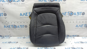 Chevrolet Volt 16-19 passenger seat cushion upholstery, black leather, blue stitching, heated