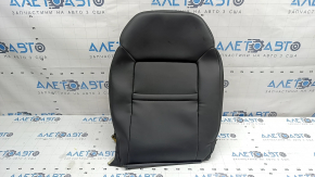 Chevrolet Volt 16-19 passenger seat back upholstery, black leather, blue stitching, no foam