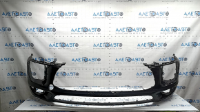 Front bumper, bare, Porsche Macan 15-18, with parking sensors, black, non-factory holes, chips
