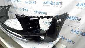 Front bumper, bare, Porsche Macan 15-18, with parking sensors, black, non-factory holes, chips