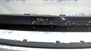 Front bumper, bare, Porsche Macan 15-18, with parking sensors, black, non-factory holes, chips