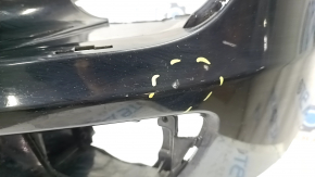 Front bumper, bare, Porsche Macan 15-18, with parking sensors, black, non-factory holes, chips