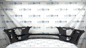 Front bumper, bare, Porsche Macan 15-18, with parking sensors, black, non-factory holes, chips