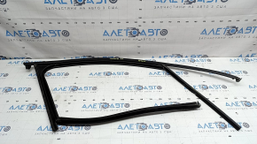 Front right window seal for Porsche Macan 15-26 with molding, matte black, torn