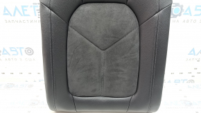 Right rear seat backrest for Porsche Macan 15-18, black leather combined with Alcantara