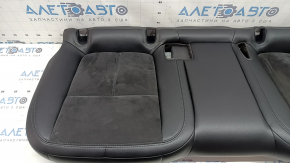 Rear seat cushion for Porsche Macan 15-18, black leather combined with Alcantara