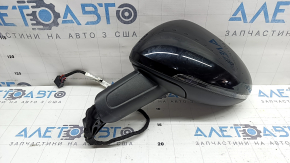 Left side mirror assembly for Porsche Macan 15-26, 11 pins, turn signal, backlight, heated, auto-dimming, black