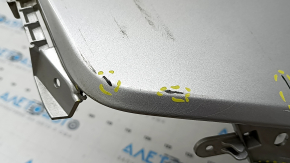 Left rear bumper, bare, Ford Escape MK4 2020-26, without autoparking, silver, cracks, scratches, missing fragments