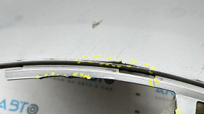 Left rear bumper, bare, Ford Escape MK4 2020-26, without autoparking, silver, cracks, scratches, missing fragments