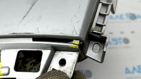 Left rear bumper, bare, Ford Escape MK4 2020-26, without autoparking, silver, cracks, scratches, missing fragments