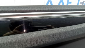 Door trim, front right card, Porsche Macan 15-26, black, Base, insert black gloss, armrest black leather, scratches on molding, tear
