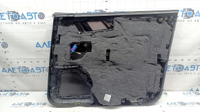 Door trim, front left, Porsche Macan 15-26, black, Base, insert, black gloss, armrest, black leather, scratches on the insert