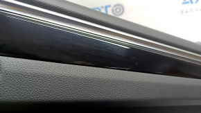 Door trim, rear right card, Porsche Macan 15-18, black leather, without backlighting and curtains, insert black gloss, armrest black leather, scratches, tear