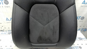 Porsche Macan 15-18 passenger seat back upholstery, black leather combined with Alcantara, heated, ready to clean