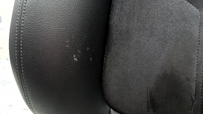 Porsche Macan 15-18 passenger seat back upholstery, black leather combined with Alcantara, heated, ready to clean