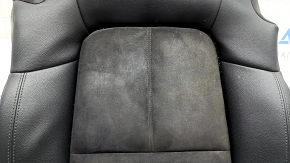 Porsche Macan 15-18 passenger seat upholstery, black leather combined with Alcantara, heated, dry-cleanable