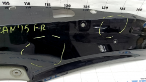 Front right wing Porsche Macan 15-26, upper part, aluminum, black A1, dents
