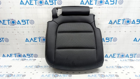 Rear seat cushion trim, 2nd row, right, Ford Escape MK4 20-26, black leather with perforation, hybrid, broken fastener