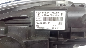 Right front headlight assembly for Porsche Macan 15-18, xenon, with washer, adaptive, black, chipped