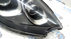 Right front headlight assembly for Porsche Macan 15-18, xenon, with washer, adaptive, black, chipped