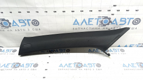 Left front pillar trim for Porsche Macan 15-21, black fabric, scratches