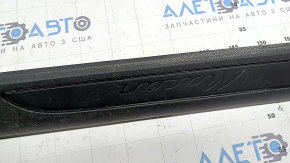 Front right door sill trim for Porsche Macan 15-18, black, no chrome insert, scratches, dry-cleanable