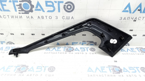 Left side center console trim for Porsche Macan 15-18, black leather