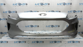 Front bumper, bare, Ford Escape MK4 20-22, without parking sensors, silver, scratches, dents, non-standard holes