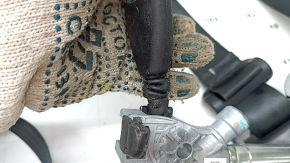 Driver's seat belt with squib and tensioner Ford Escape MK4 20-26 black, shot, worn