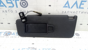 Left visor for Porsche Macan 15-21, black leather, without hook, for panoramic windows, crack in mount