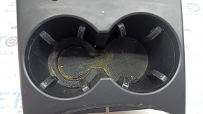 Porsche Macan 15-18 center console trim with cup holder and storage compartment, black, scratches, dry cleanable