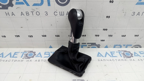 Porsche Macan 15-18 gear knob, black leather, peeling chrome, scratches