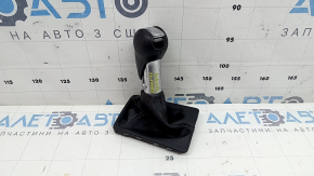 Porsche Macan 15-18 gear knob, black leather, peeling chrome, scratches