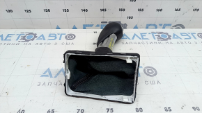 Porsche Macan 15-18 gear knob, black leather, peeling chrome, scratches